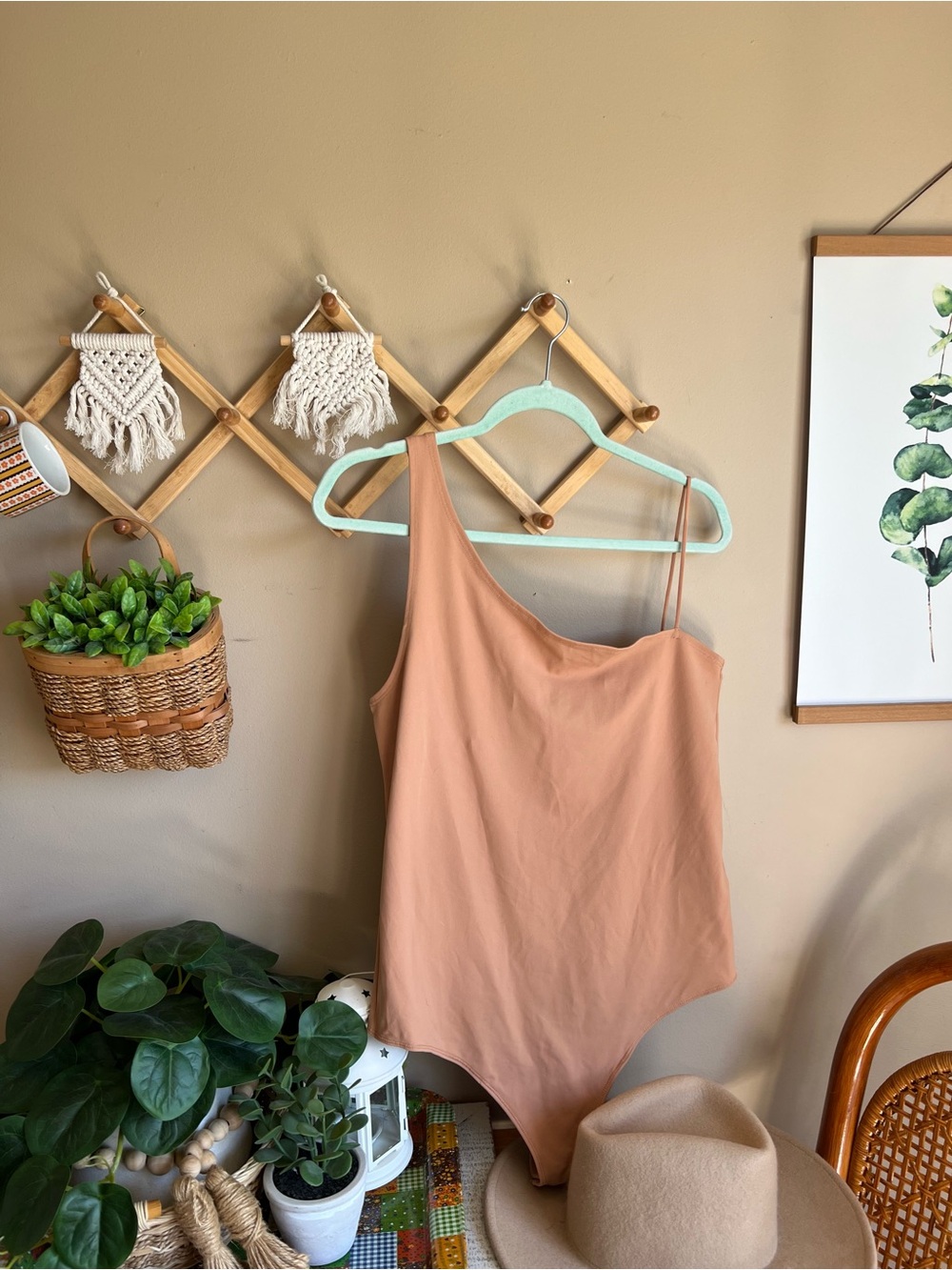 Abercrombie | One-Shoulder Nude Bodysuit